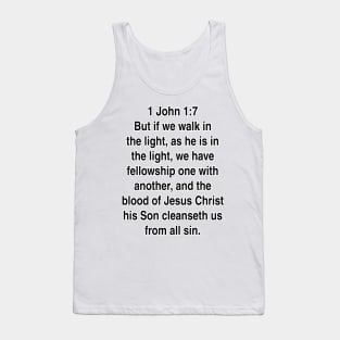 1 John 1:7  King James Version (KJV) Bible Verse Typography Gift Tank Top